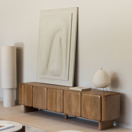 Mobile TV 215x45 cm in legno di mango Miller