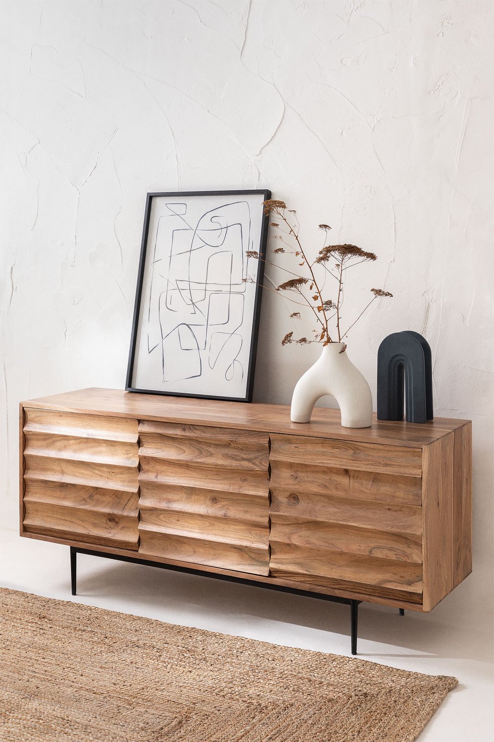 Mobile TV 145x40 cm in Legno di Acacia Petter