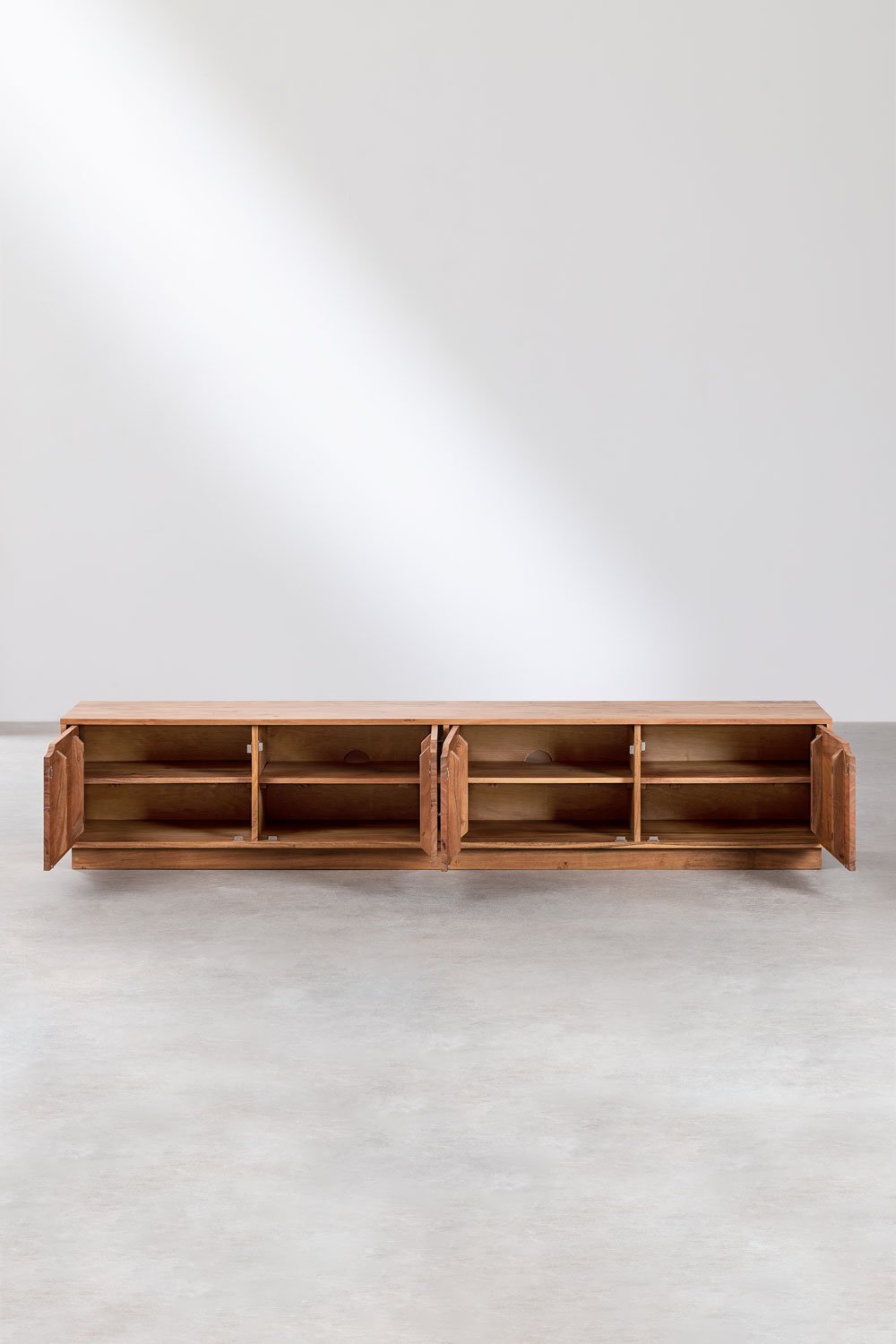Mobile TV 200x40 cm in legno di acacia Tasmani