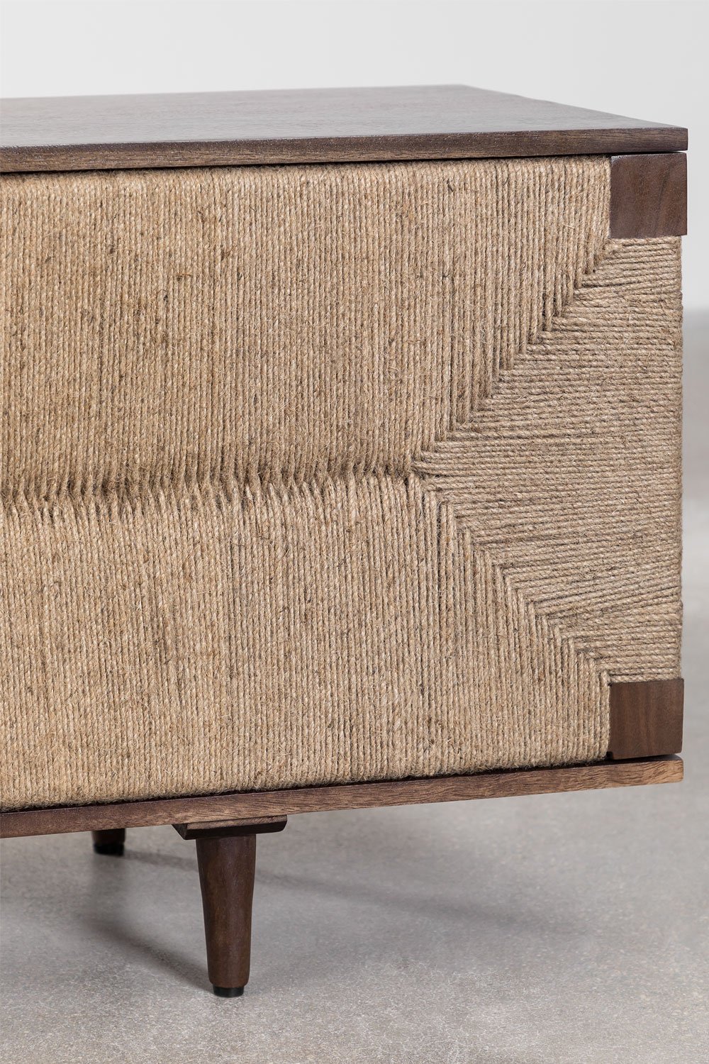 Mobile TV 200x40 cm in legno di mango e juta Evans