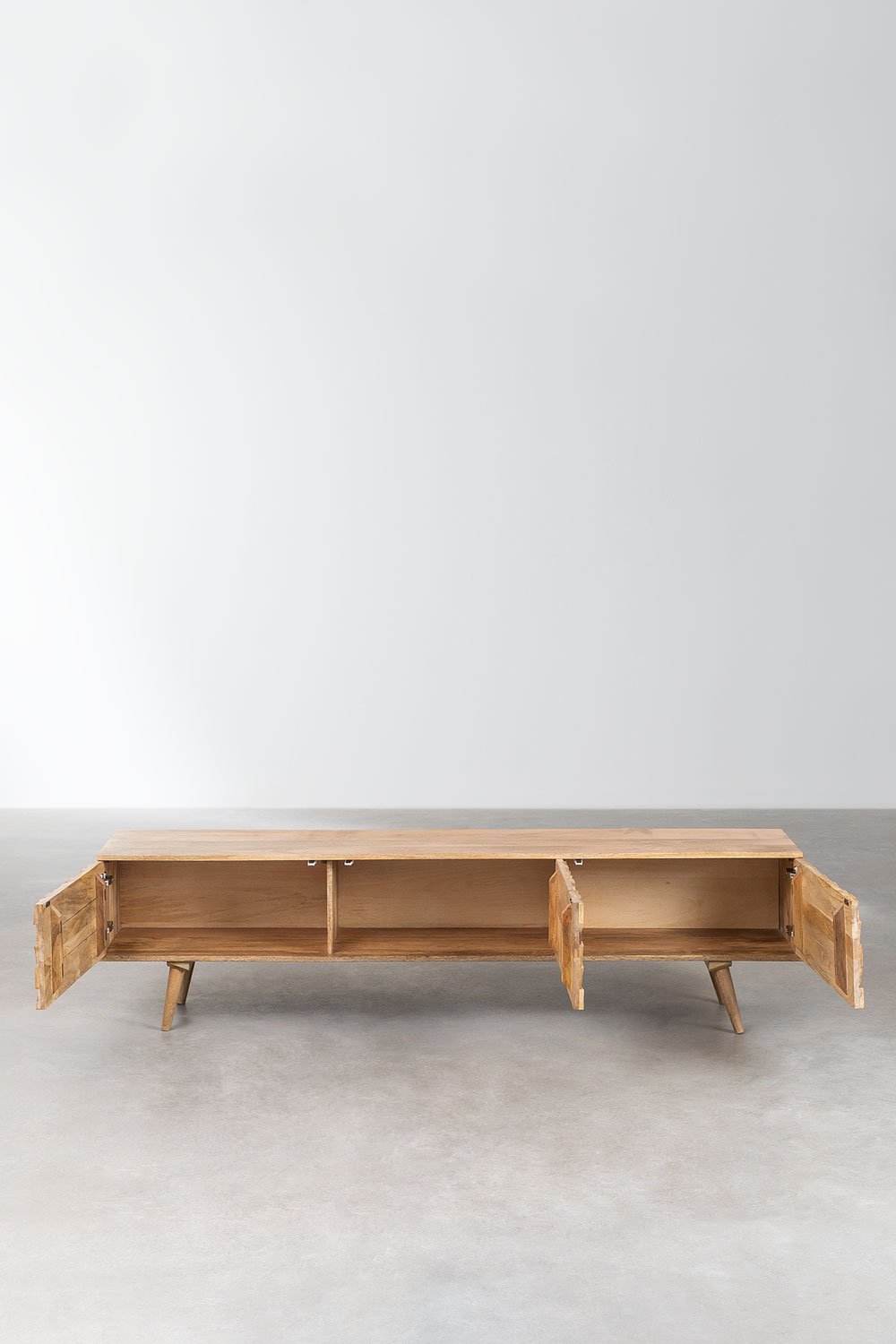 Mobile TV 200x40 cm in legno di mango Jaralson