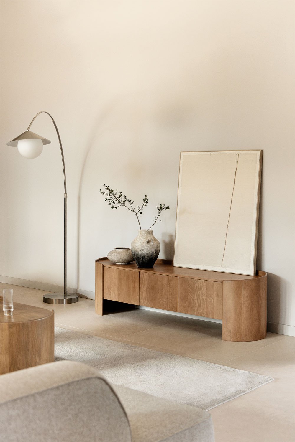 Mobile TV 175x50 cm in legno di mango Sidney