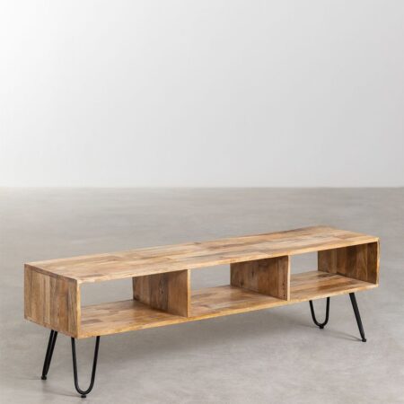 Mobile TV 140x35 cm in legno di mango Dugan