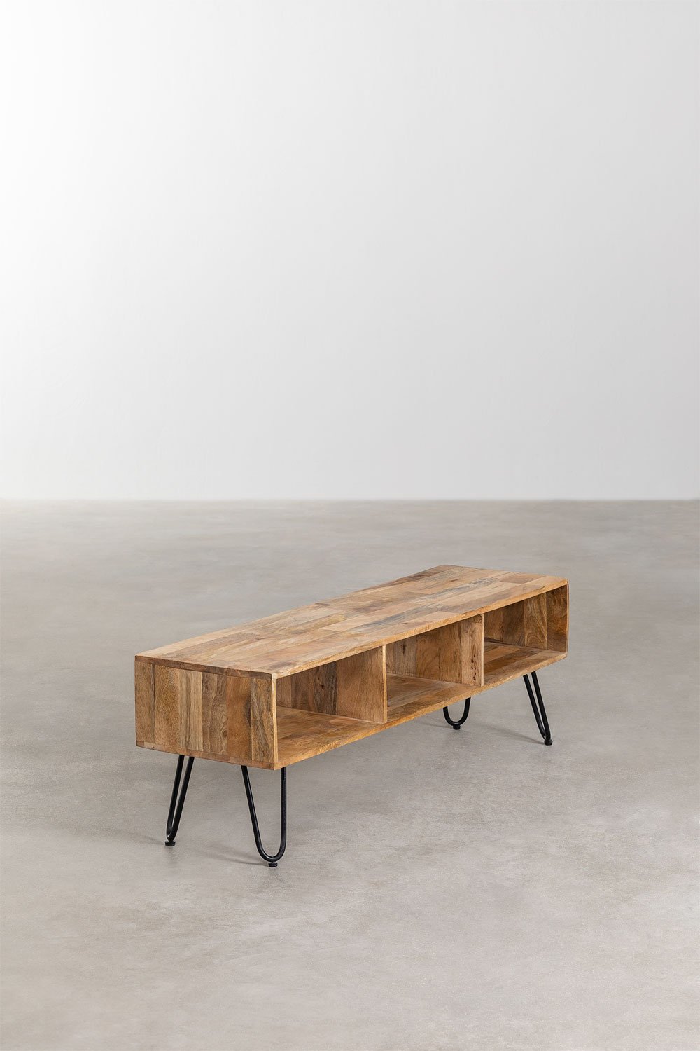 Mobile TV 140x35 cm in legno di mango Dugan