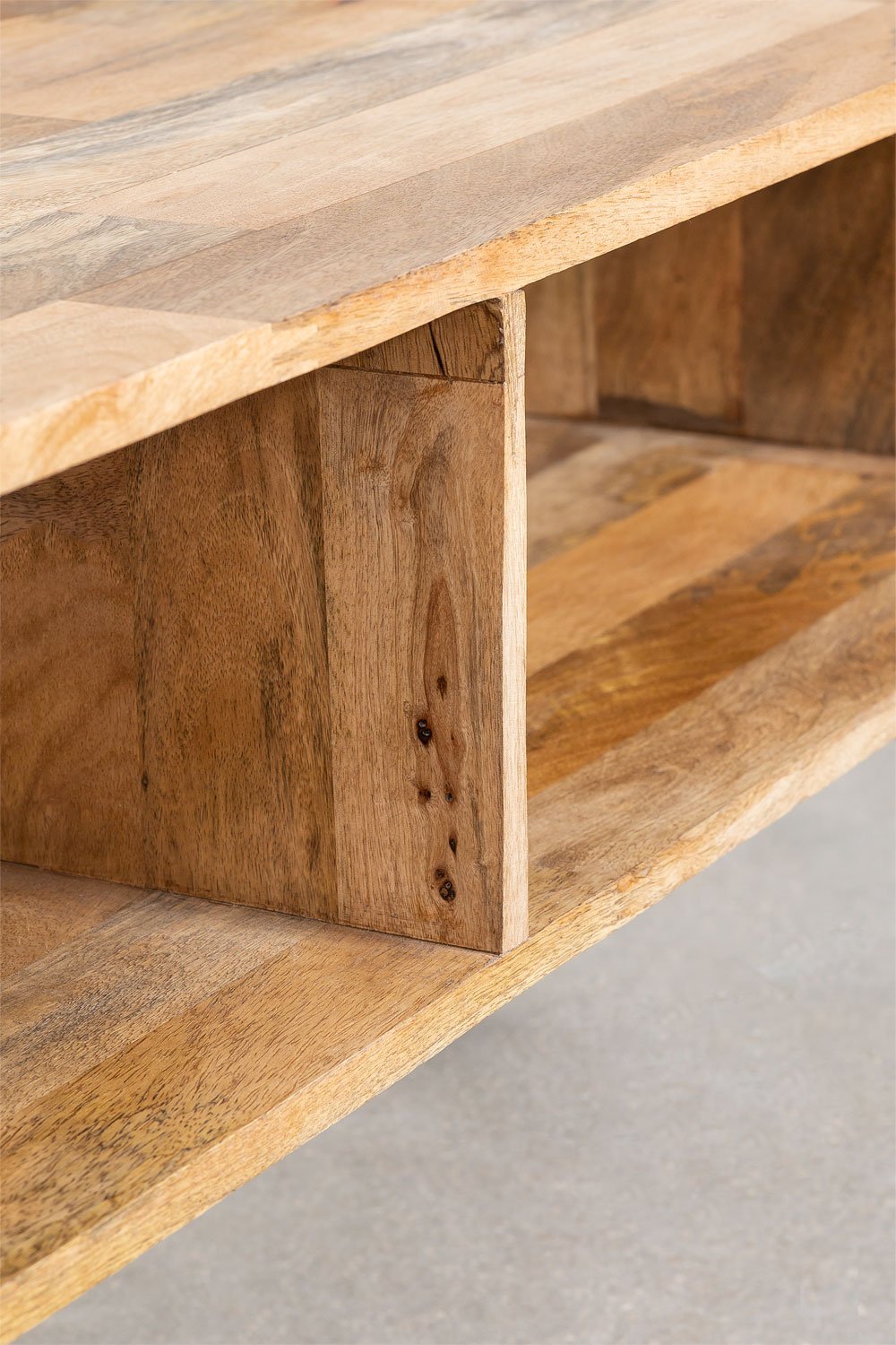 Mobile TV 140x35 cm in legno di mango Dugan