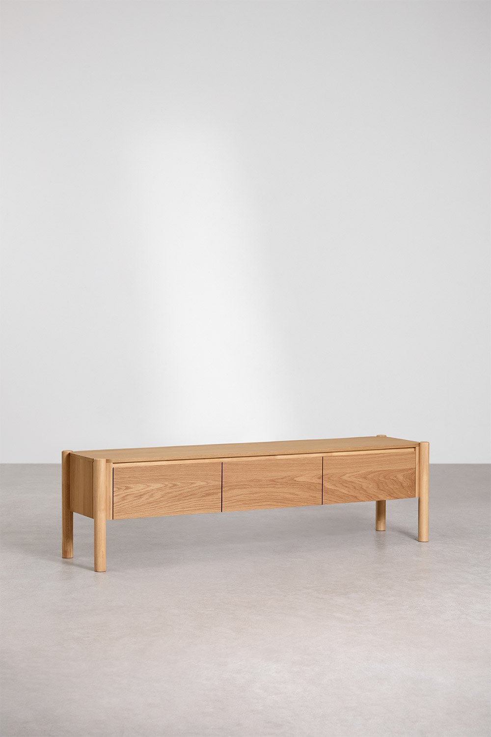 Mobile TV 185x45 cm in MDF con impiallacciatura in rovere Munden