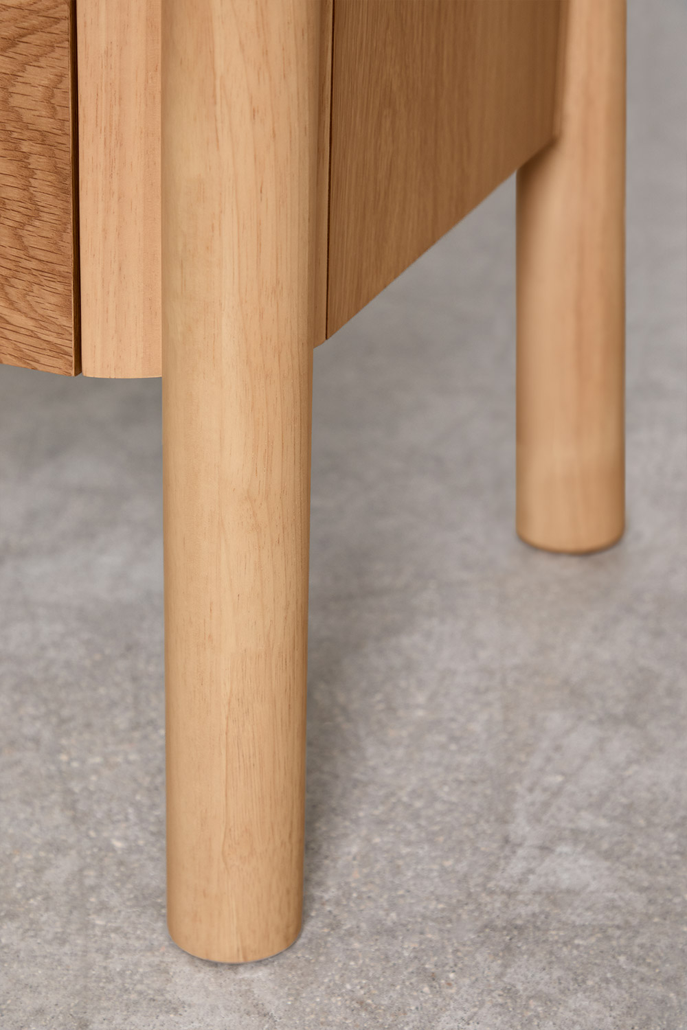 Mobile TV 185x45 cm in MDF con impiallacciatura in rovere Munden