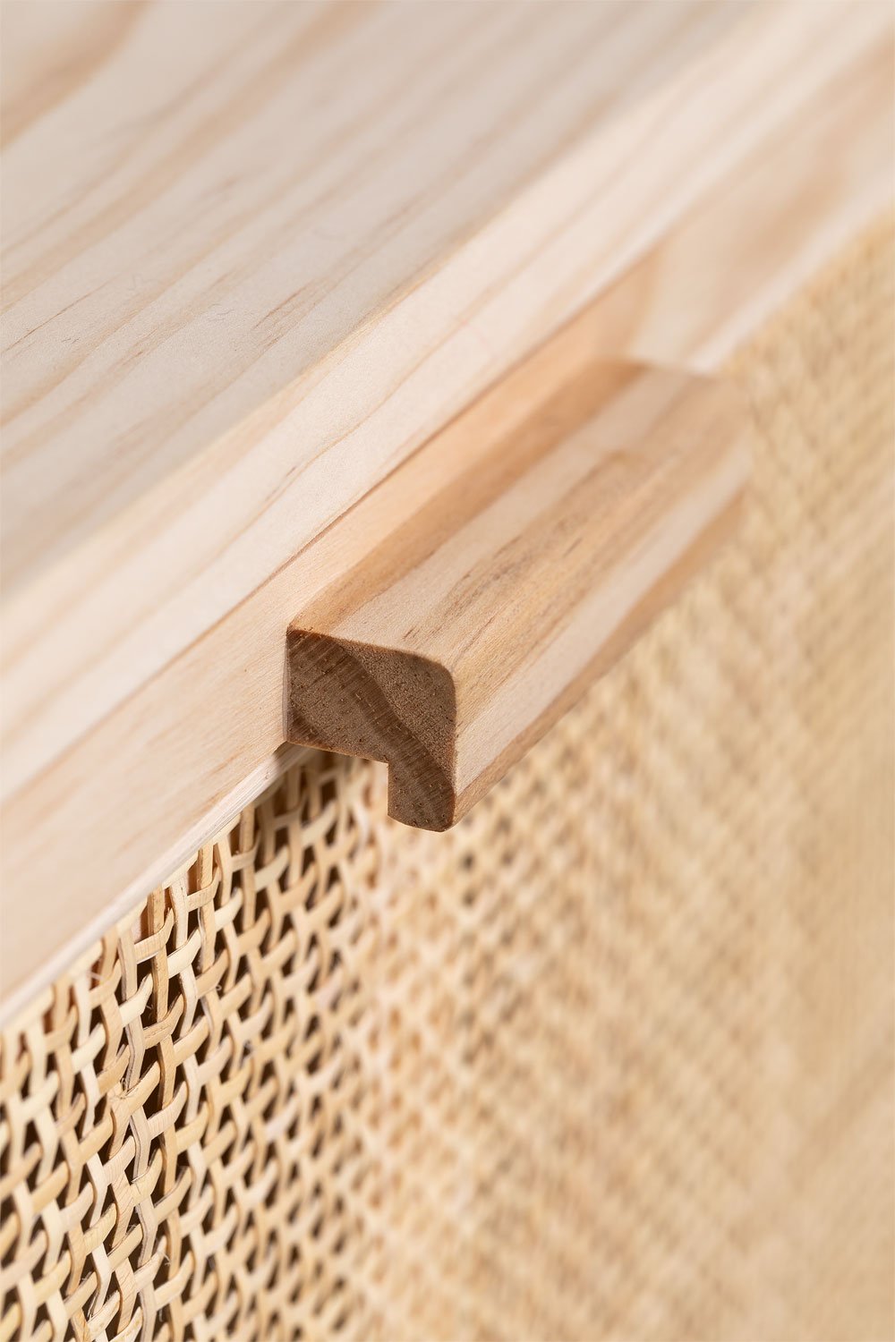Mobile TV in rattan e legno Reyna
