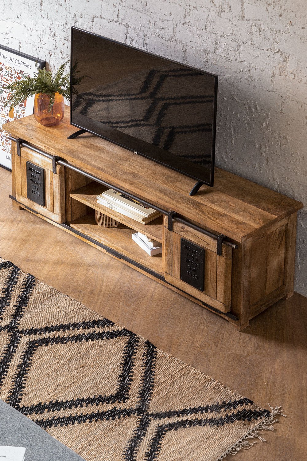Mobile TV 160x40 cm in legno di mango Uain