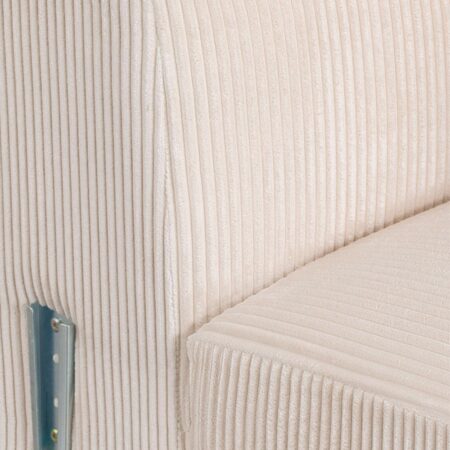 Modulo angolare destro (115x113 cm) con bracciolo basso per divano componibile Bruna