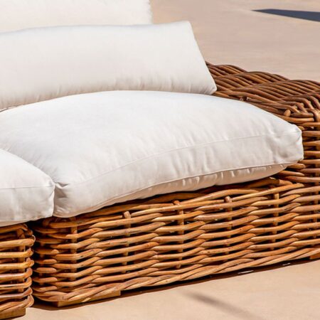 Sedia angolare da giardino in rattan Milu Right
