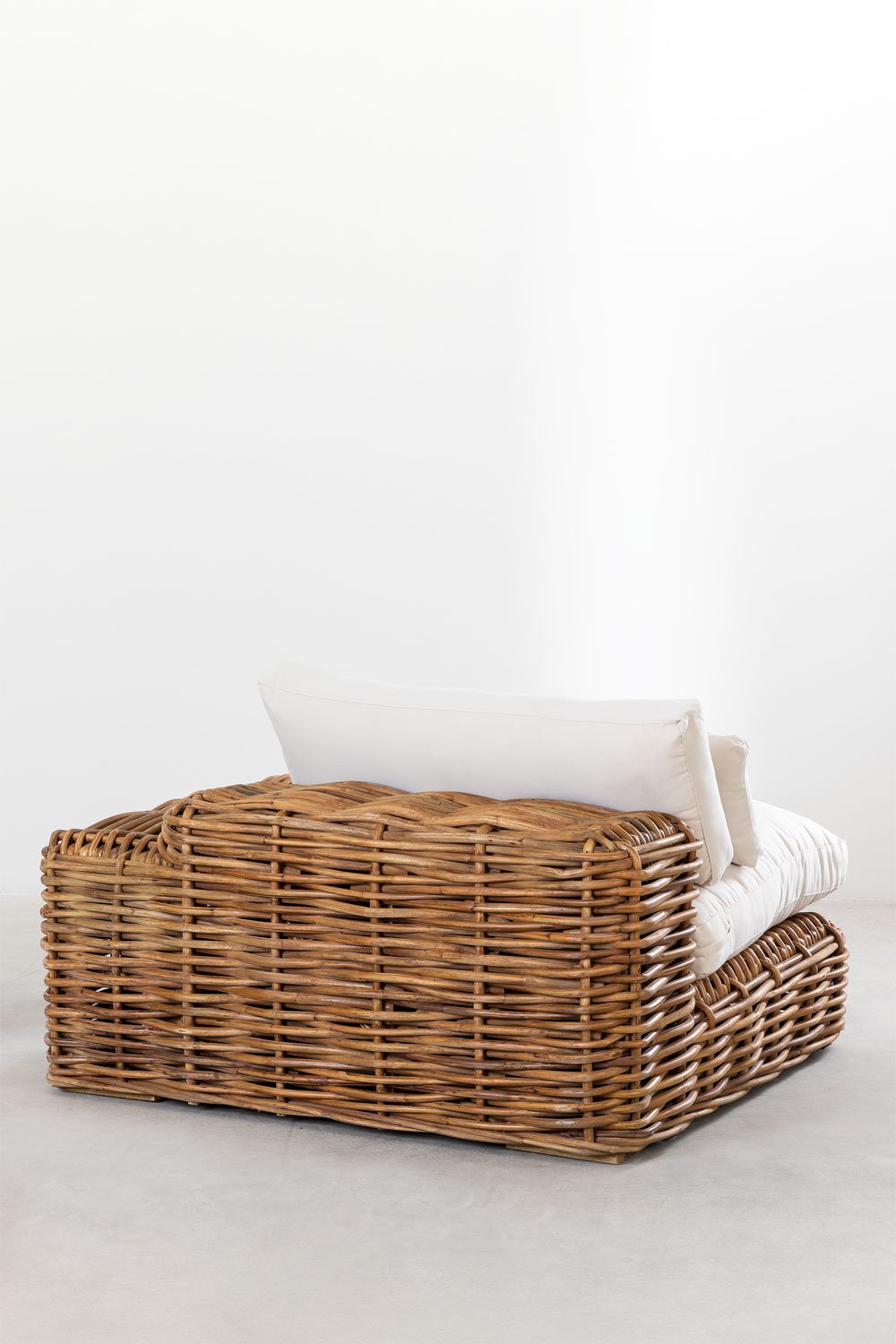 Sedia angolare destra Milu in rattan