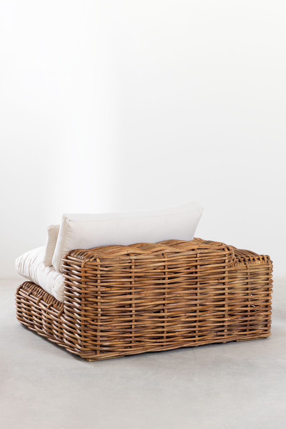 Sedia angolare sinistra Milu in rattan