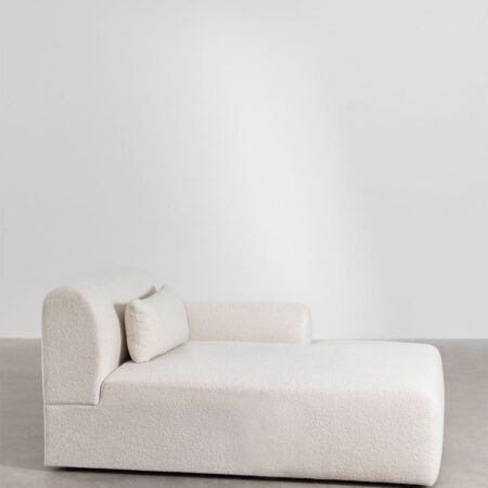 Modulo chaise longue destro per divano componibile in shearling Borjan