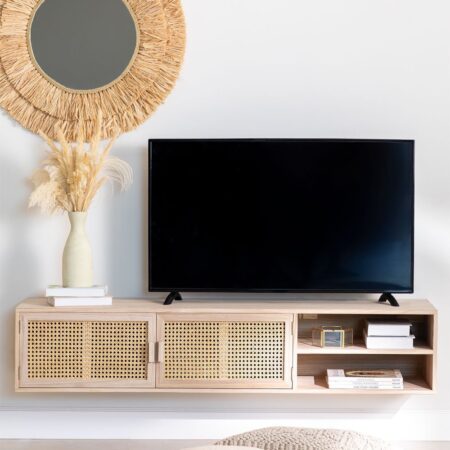Mobile TV da Parete in Legno Ralik 150x35 cm