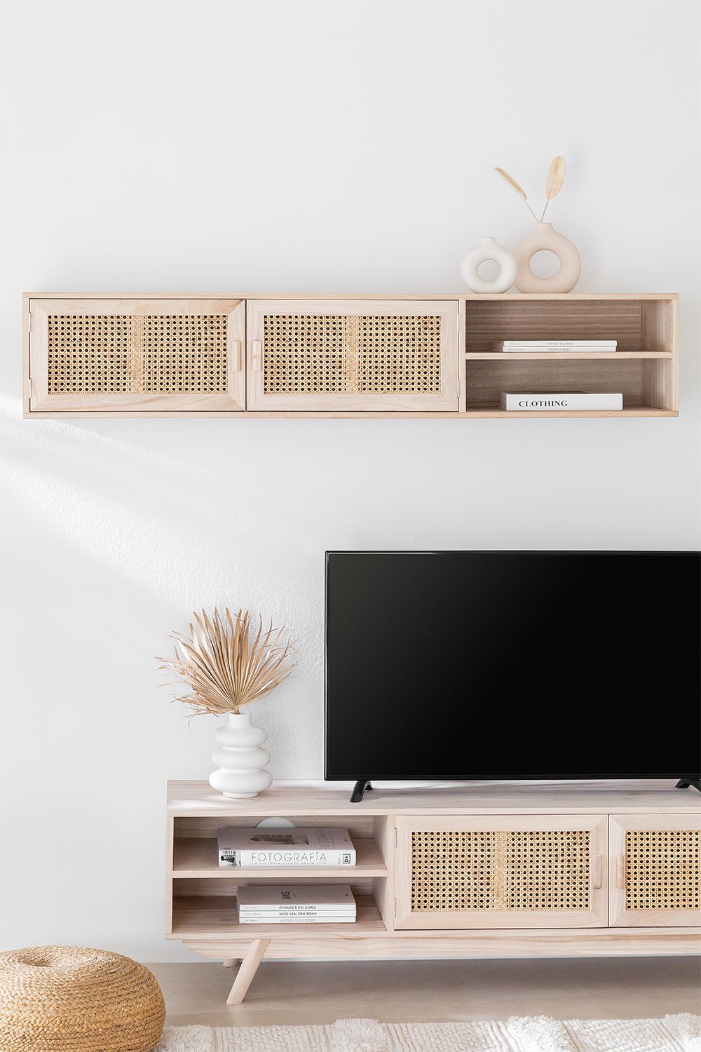 Mobile TV da Parete in Legno Ralik 150x35 cm