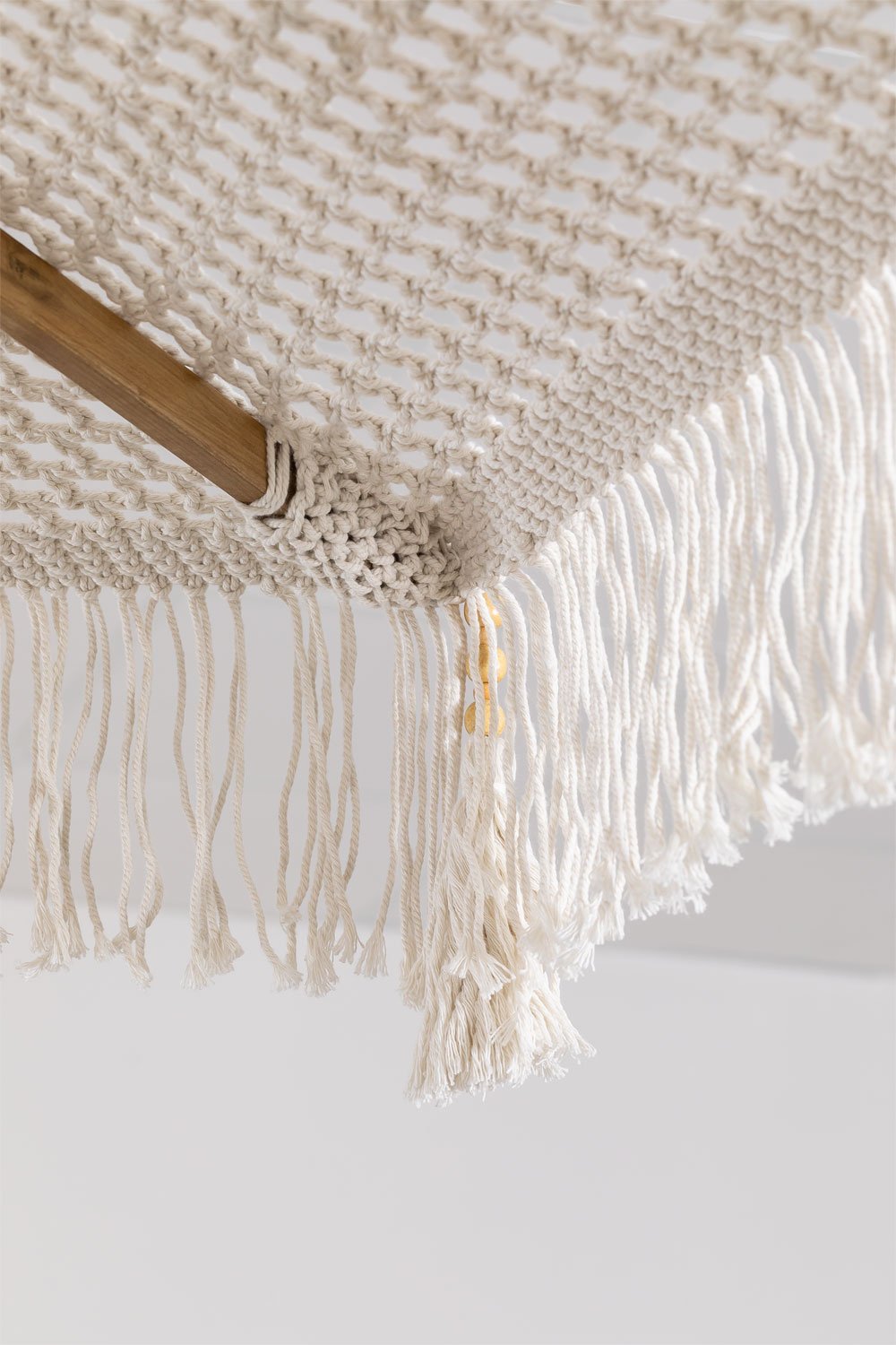 Ombrellone Tongariki in teak e cotone