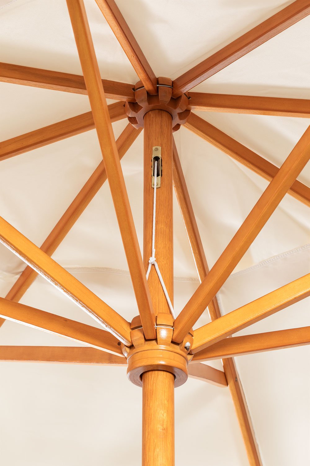Ombrellone in tessuto e legno Ø290 cm Cretas
