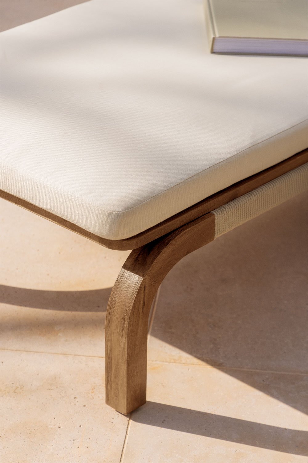 Pacco di 2 lettini in legno di acacia Dubai