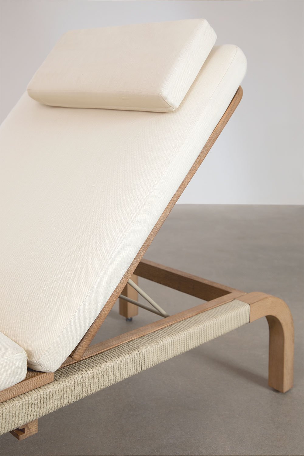 Pacco di 2 lettini in legno di acacia Dubai