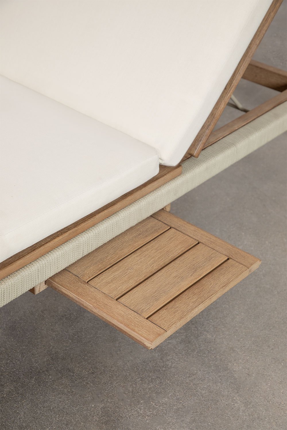 Pacco di 2 lettini in legno di acacia Dubai