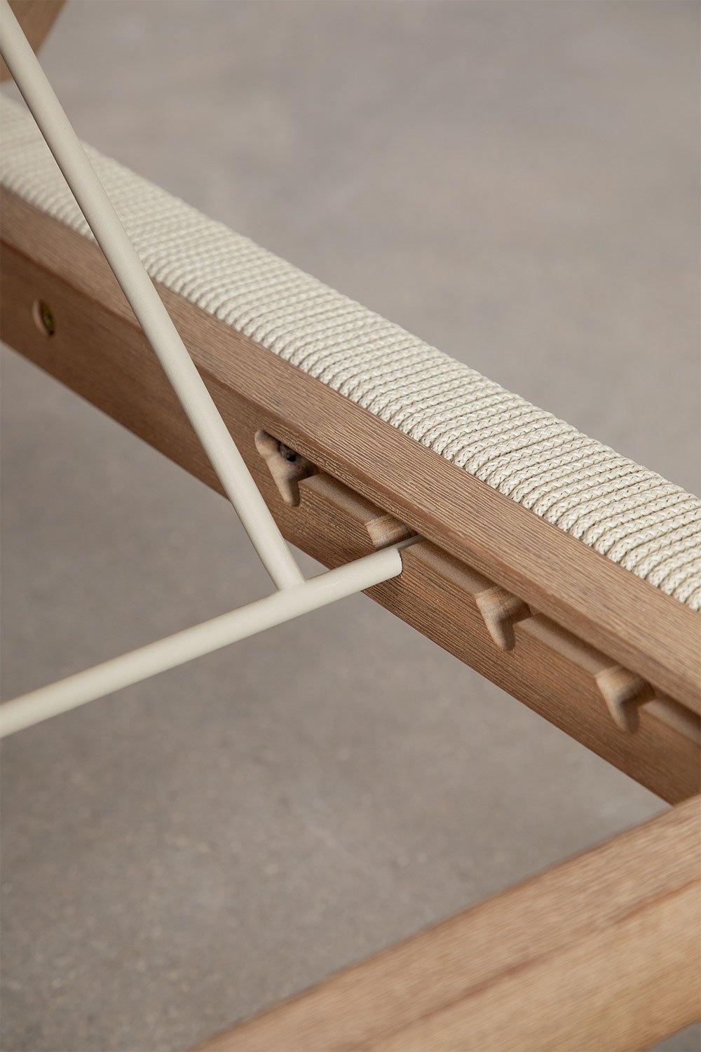 Pacco di 2 lettini in legno di acacia Dubai