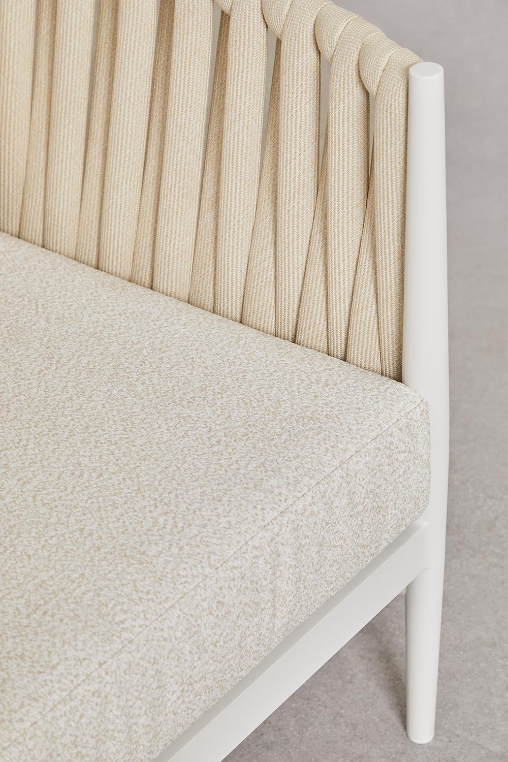 Pacco di 2 poltrone in alluminio e tessuto bouclé Sereilen