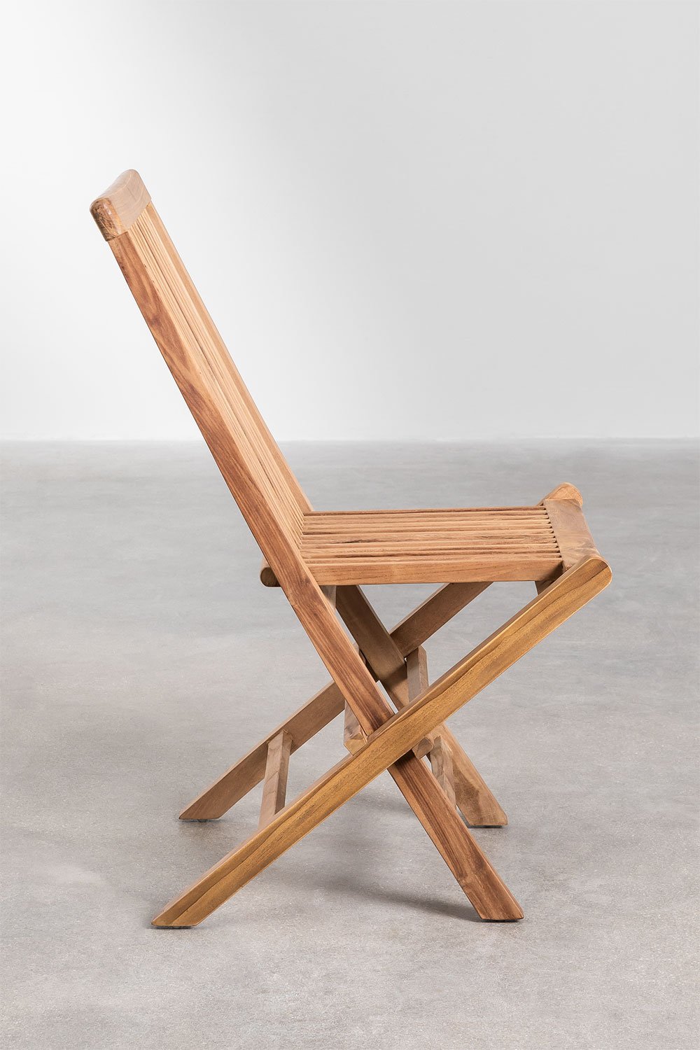 Confezione da 2 sedie da giardino pieghevoli in legno di teak Pira