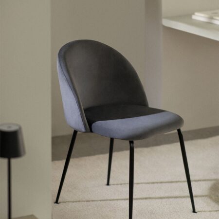 Pack 2 sedie da pranzo in velluto Kana Design