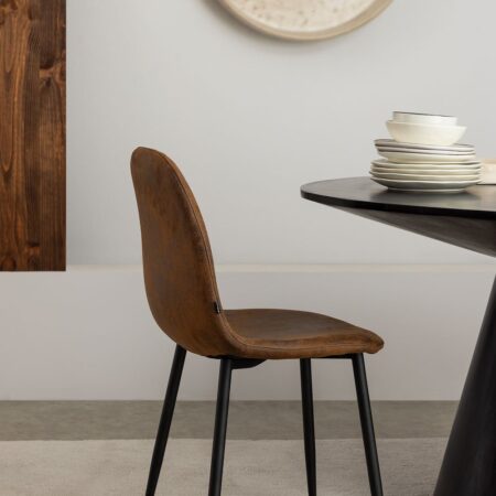 Pacco di 2 sedie da pranzo in ecopelle Glamm