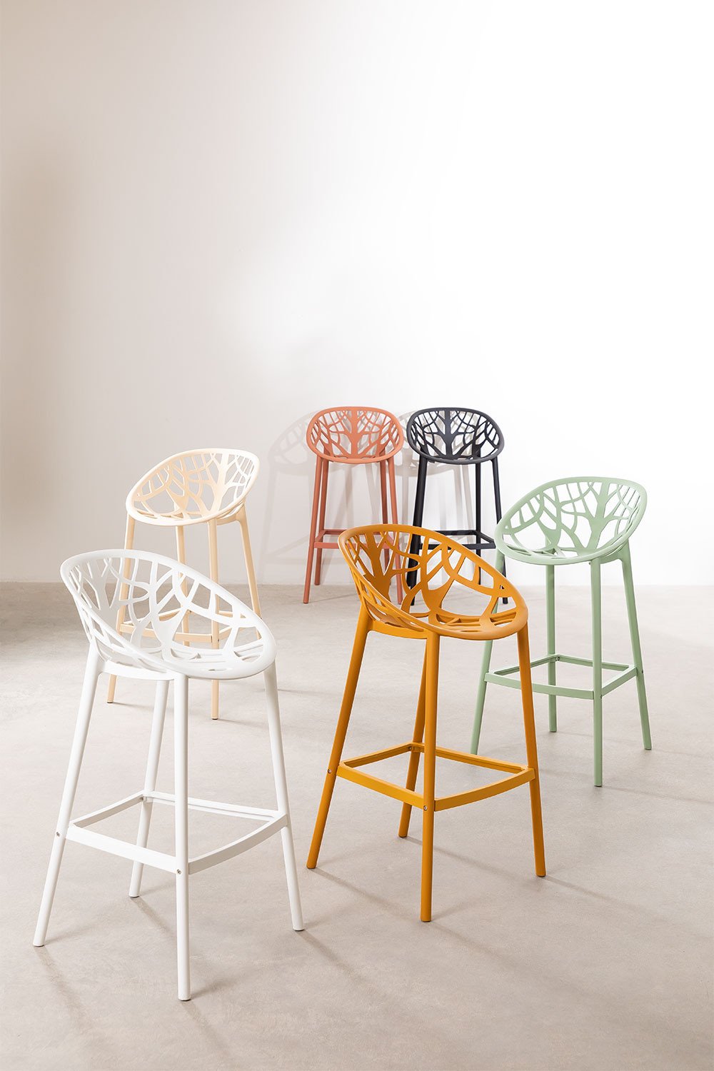 Pack 2 sgabelli alti da giardino Ores