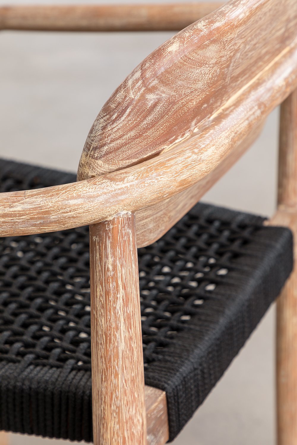 Confezione da 4 sedie da giardino con braccioli in legno Naele