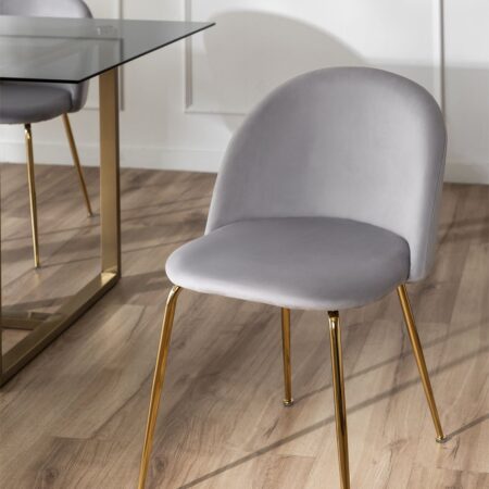 Pack 4 sedie da pranzo in velluto Kana Design