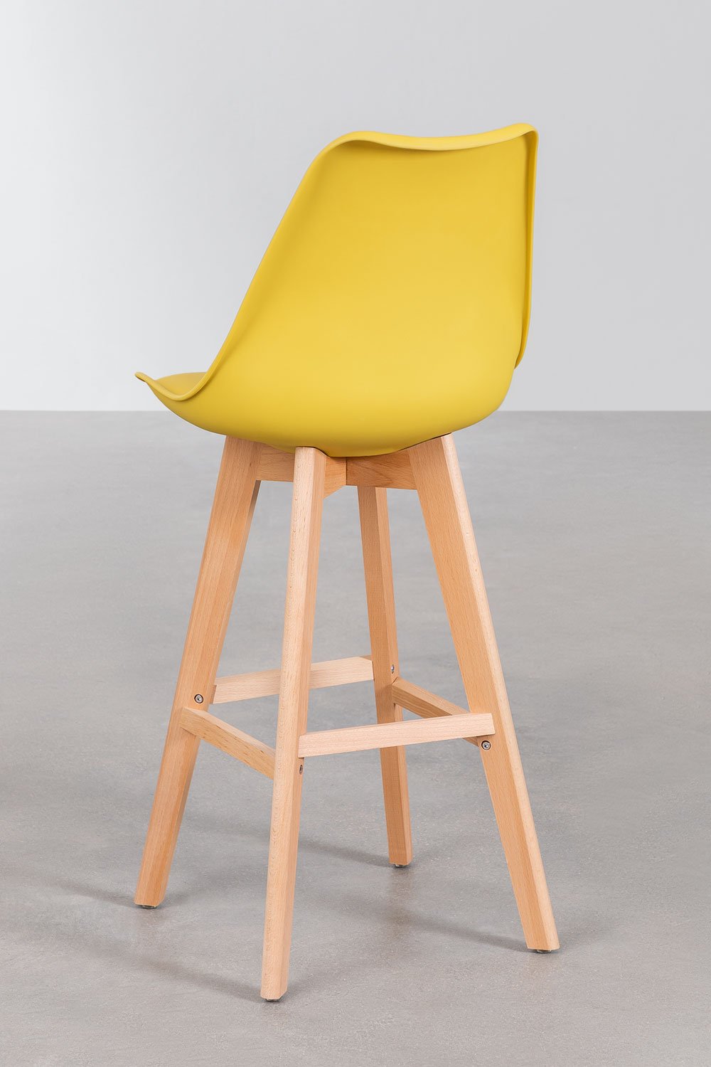 Pacco di 4 sgabelli alti 75 cm con cuscino in similpelle Nordic