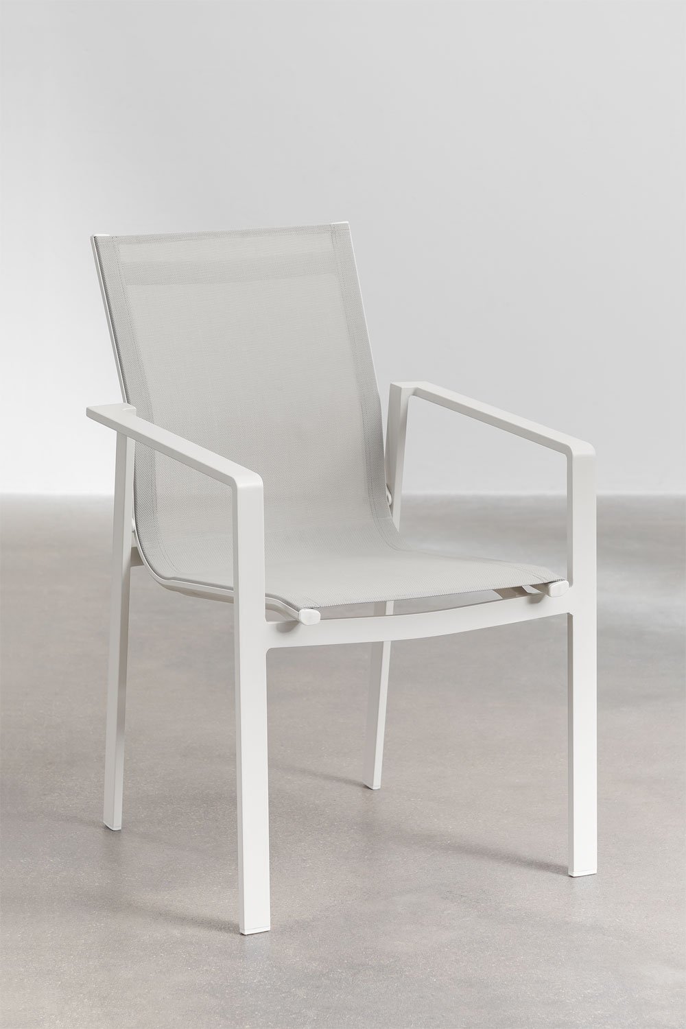 Set tavolo rettangolare Starmi 90x180-90 cm allungabile in alluminio e 4 sedie da giardino Eika.