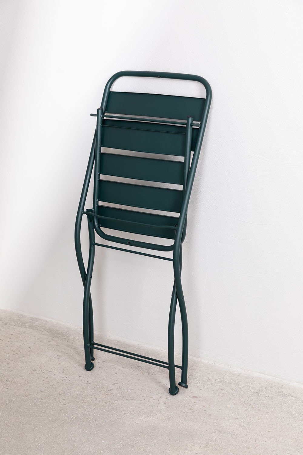 Set tavolo da giardino Janti (60x60 cm) e 2 sedie pieghevoli
