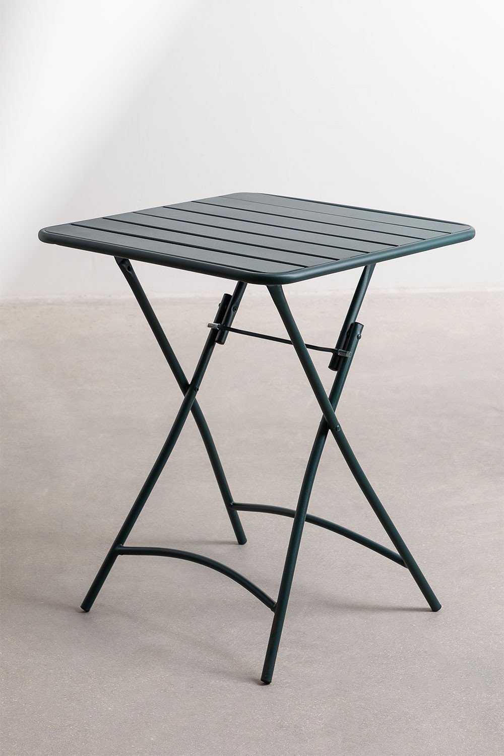 Set tavolo da giardino Janti (60x60 cm) e 2 sedie pieghevoli