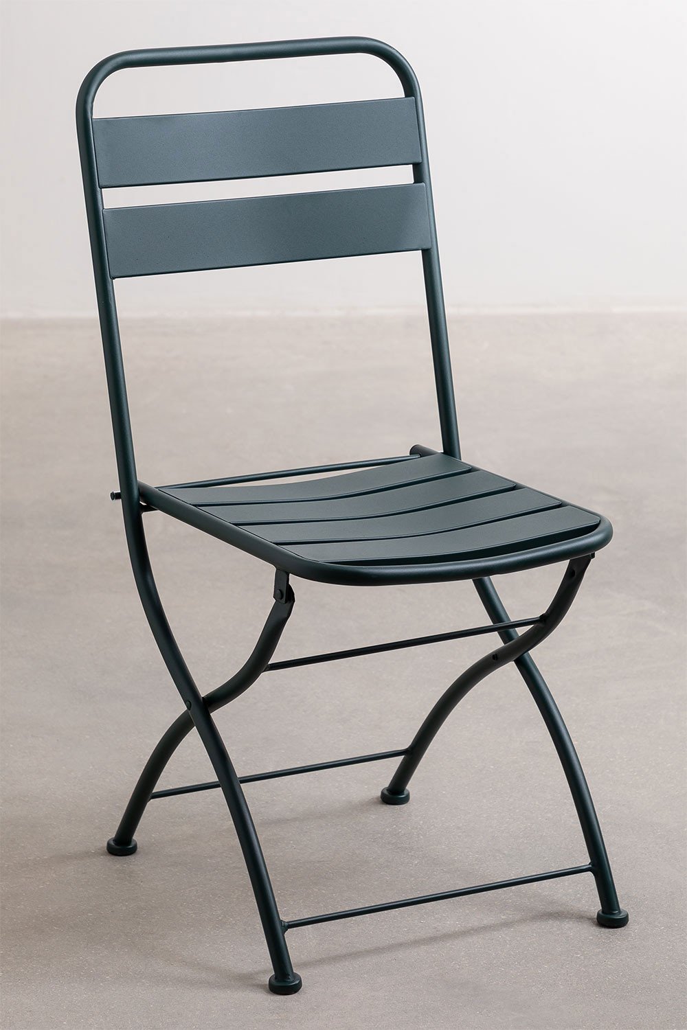 Set tavolo da giardino Janti (60x60 cm) e 2 sedie pieghevoli