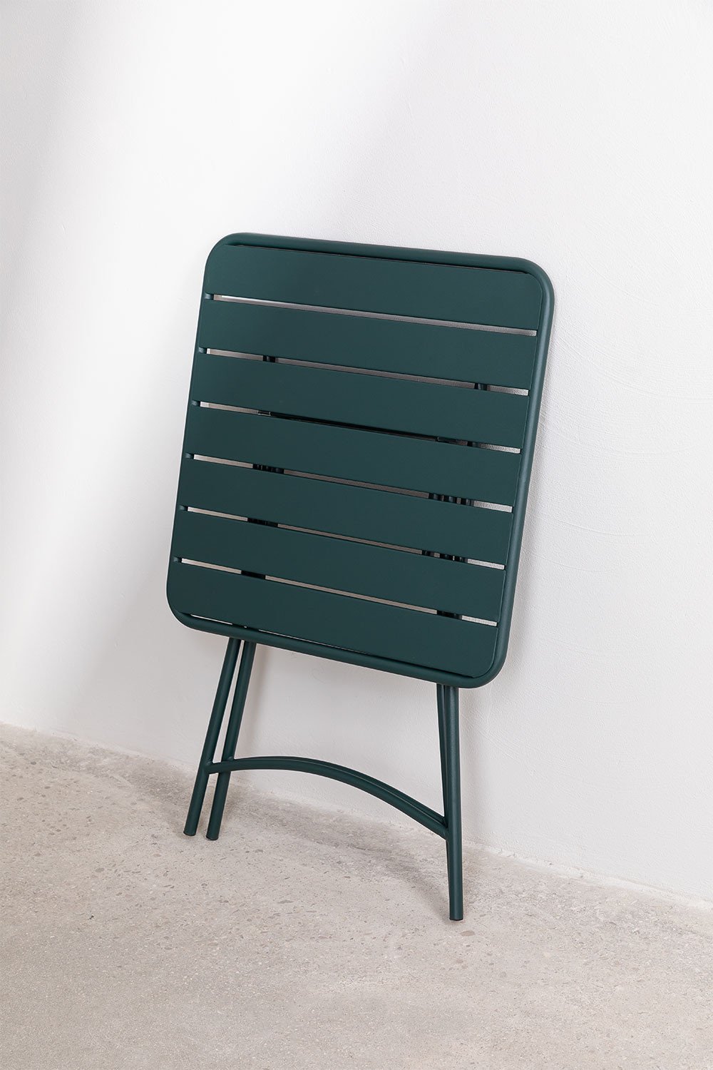 Set tavolo da giardino Janti (60x60 cm) e 2 sedie pieghevoli