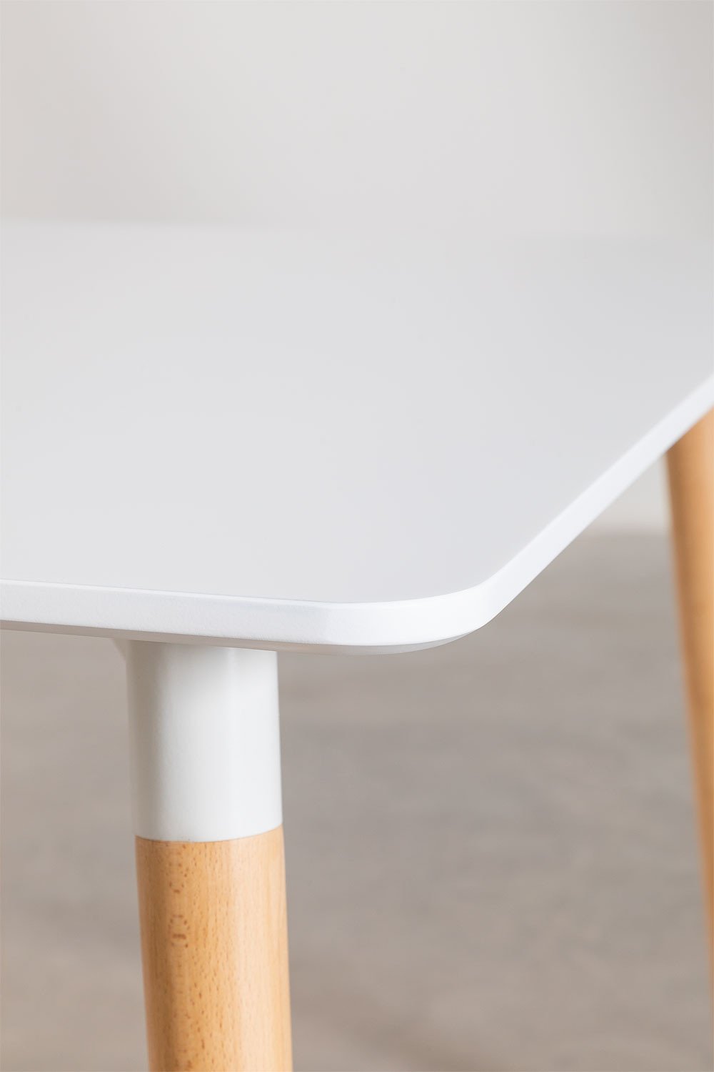 Set Tavolo da Pranzo Rettangolare in Legno di Faggio e MDF (120X80 cm) e 4 Sedie Royal