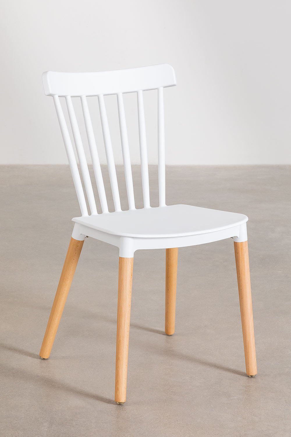 Set Tavolo da Pranzo Rettangolare in Legno di Faggio e MDF (120X80 cm) e 4 Sedie Royal