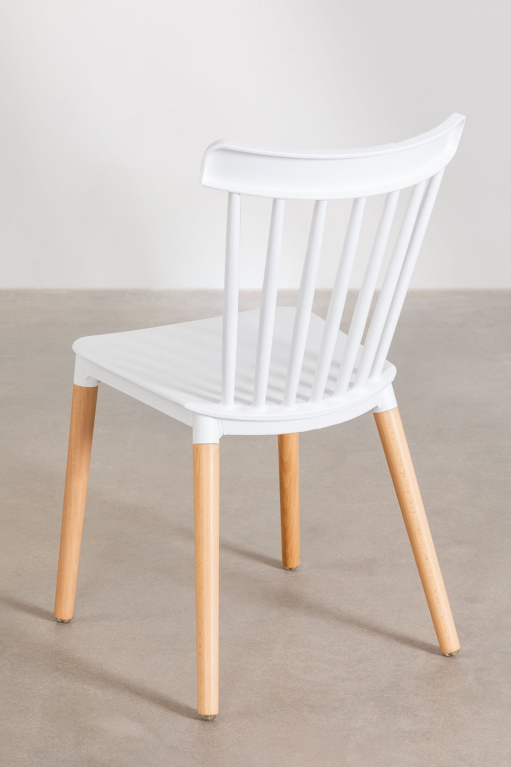 Set Tavolo da Pranzo Rettangolare in Legno di Faggio e MDF (120X80 cm) e 4 Sedie Royal
