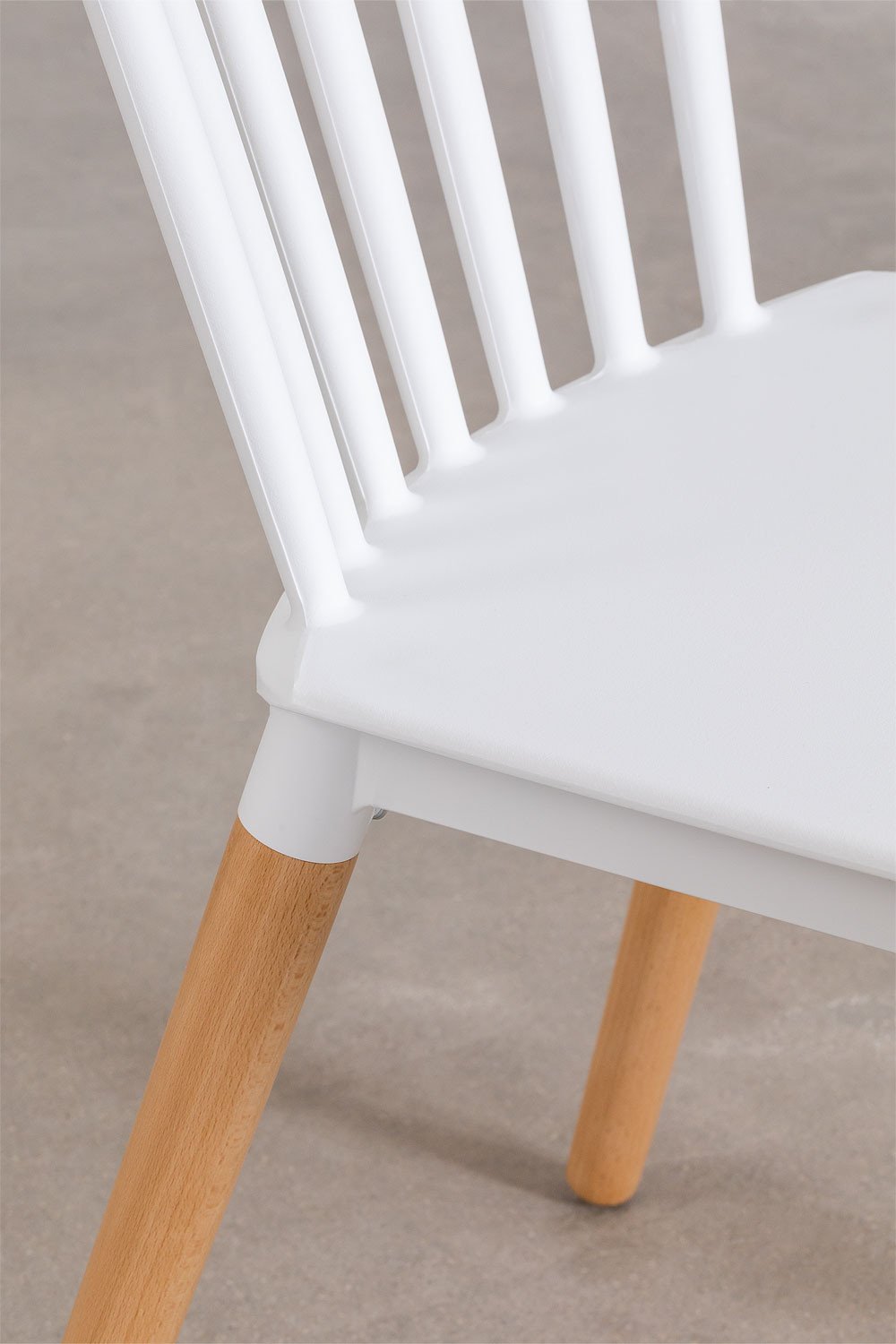 Set Tavolo da Pranzo Rettangolare in Legno di Faggio e MDF (120X80 cm) e 4 Sedie Royal