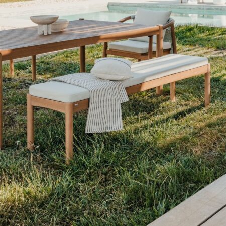 Panca da giardino Aderyn in legno di eucalipto