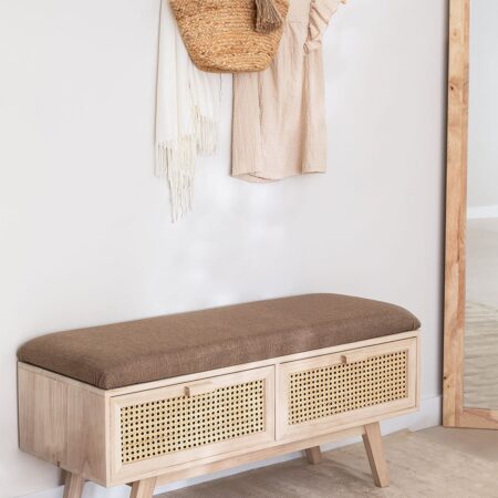 Panca in Legno con 2 Cassetti Ralik Design