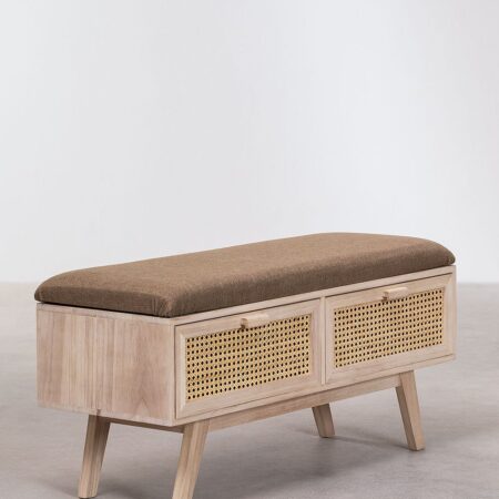 Panca in Legno con 2 Cassetti Ralik Design