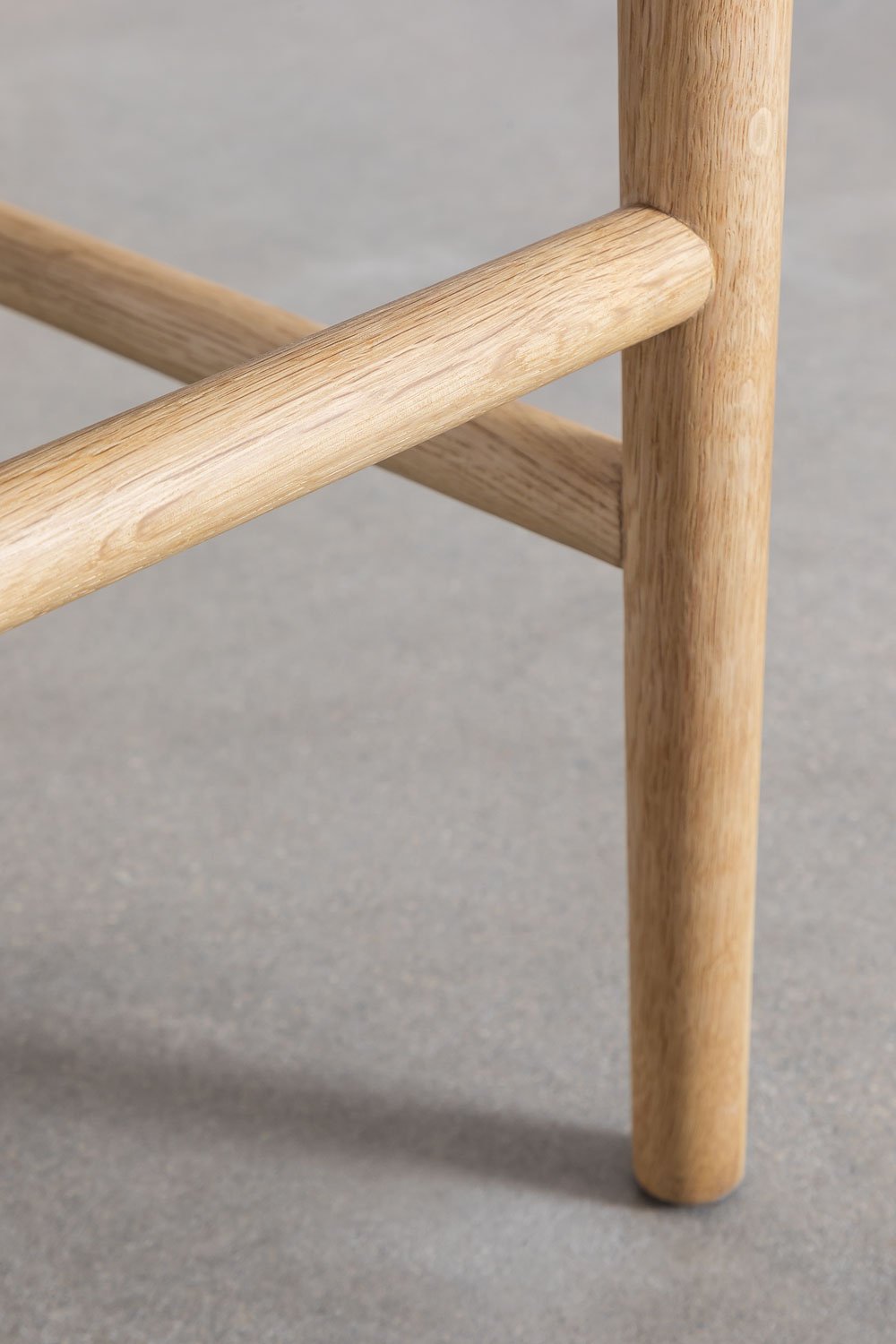 Panca in legno di rovere e corda intrecciata Mara