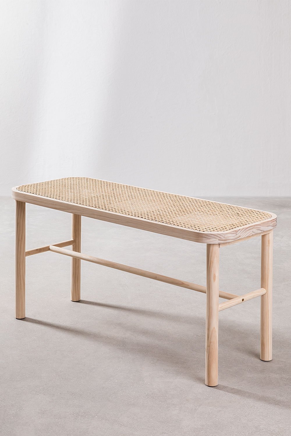Panca in rattan e legno Riolut