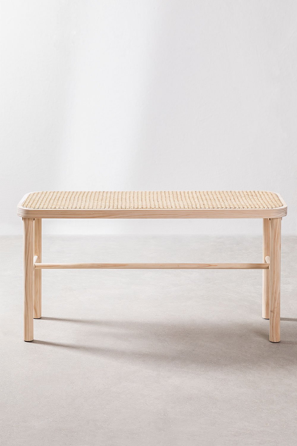Panca in rattan e legno Riolut