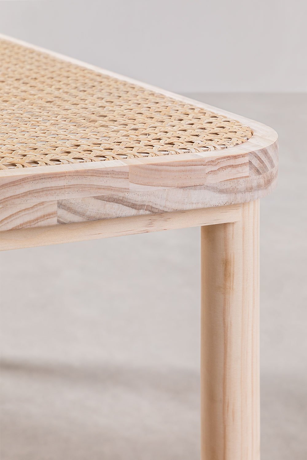 Panca in rattan e legno Riolut